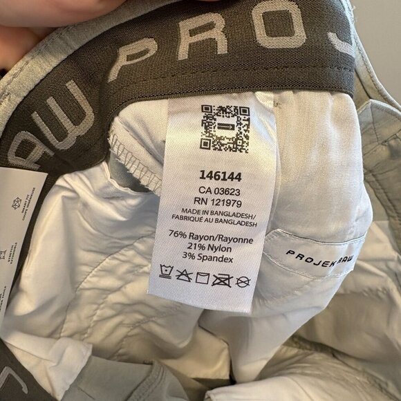 Projek Raw Men’s Bungee Flex Grey Green Classic Fit Pant size 38 NWT - Picture 9 of 10